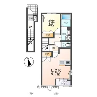 仮)大塚町アパートA棟【2階】の間取り