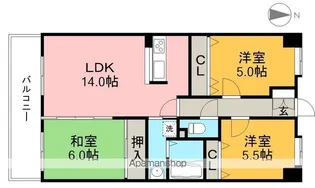 フォルツ南御座【10階】の間取り
