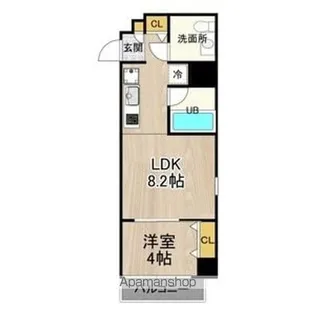 パークモダン高井田【4階】の間取り