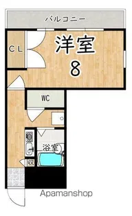 レオパレス二上【3階】の間取り