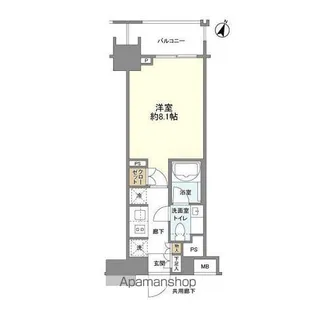 クレヴィア新宿若松町【8階】の間取り