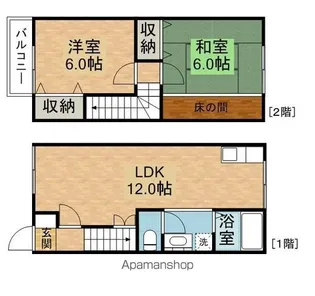 グランディール【B-5号室】の間取り
