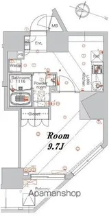 メイクスデザイン 西新宿【1203号室】の間取り