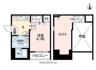 アステリア塩浜【205号室】の間取り