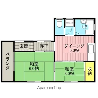 サンハイツ【101号室】の間取り