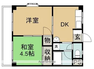 増尾マンション(末広町)【1階】の間取り