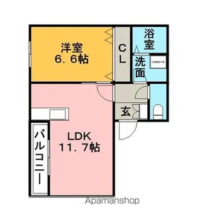 グランディール宮ノ陣【302号室】の間取り