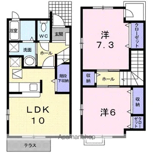 ビエント紫風Ⅵ【1階】の間取り