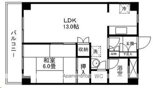 アーバンプラザ花京院【603号室】の間取り