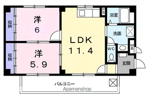クレイン【3階】の間取り