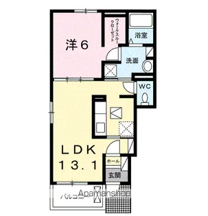 ラ ルーチェ【1階】の間取り