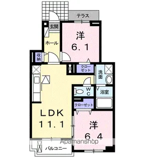 メゾン ドゥーズ【1階】の間取り