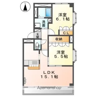 シャンヴィラージュ【2階】の間取り