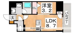 サザンクレストなんば南【8階】の間取り