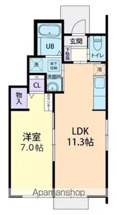 プルミエール恵【1階】の間取り