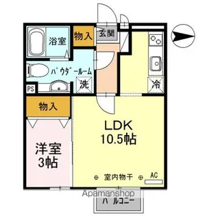運動公園ハイツ【2階】の間取り