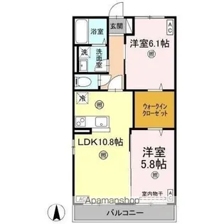 ベルティルミナス【1階】の間取り