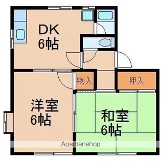 コーポ京のゆきわ【102号室】の間取り