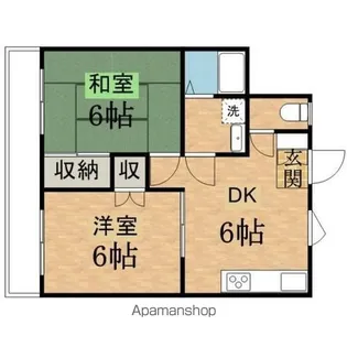 ペアヒル高幡Ⅱ【202号室】の間取り
