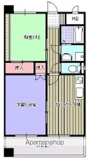 ジュウェル盛南大橋【203号室】の間取り