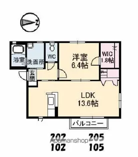 コルピーナ【1階】の間取り