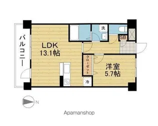アージョスパジオ弐番館【505号室】の間取り
