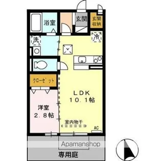 フローレンス長良【1階】の間取り