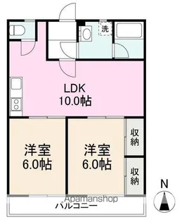ユーミーマンション郷東【3階】の間取り