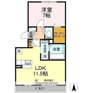 サンフラワー今里【3階】の間取り