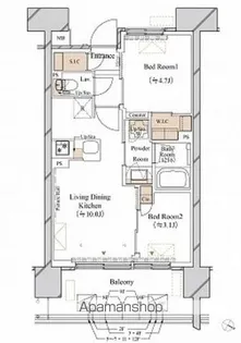 ブランシエスタ新丸子リバーフロント【2階】の間取り