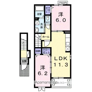 セカンド スクエア【2階】の間取り
