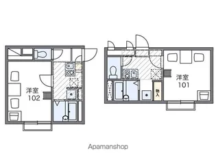 レオパレス楠3【2階】の間取り