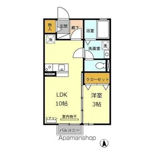 風見鶏【202号室】の間取り