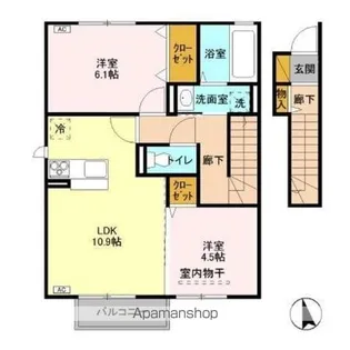 フィオーレ 弐番館【2階】の間取り