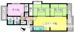 エクセルE・F【3階】の間取り