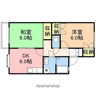 カルティエⅠ【202号室】の間取り