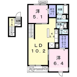 スカイホーム グリーンヒル【4階】の間取り