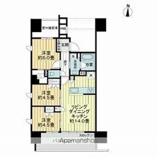 ザ・ライオンズ横川【7階】の間取り