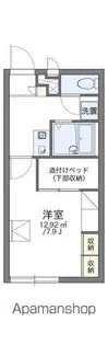 レオパレス東手城【1階】の間取り