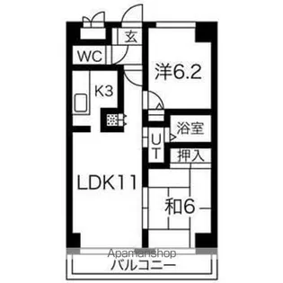 アクティブプラザ厚別東【8階】の間取り