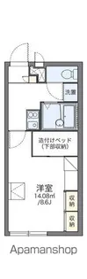 レオパレスホークヒルズ【2階】の間取り