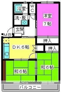 福岡県福岡市南区三宅3丁目【マンション】の間取り