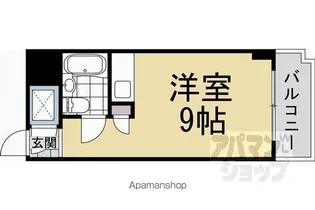 メゾンドール四条大宮【307号室】の間取り