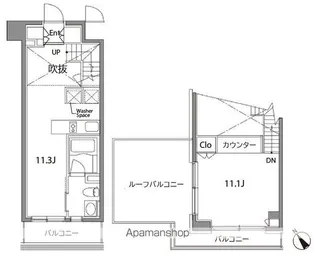 東京都目黒区青葉台1丁目【マンション】の間取り