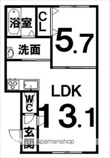 ベルエット大通【1階】の間取り