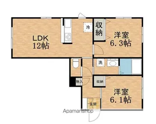 BRILLANTE VITA【103号室】の間取り