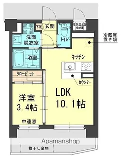 パレスコンフォート大和町【6階】の間取り