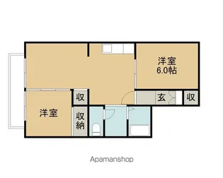 セジュール大覚寺【101号室】の間取り