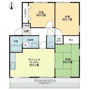 FO.トロワ木太B【B301号室】の間取り