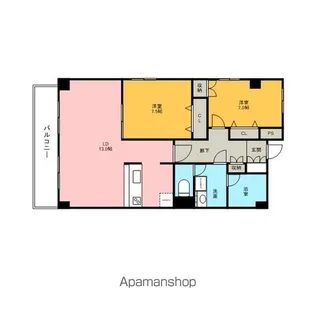 ホワイトピア博多駅南【6階】の間取り